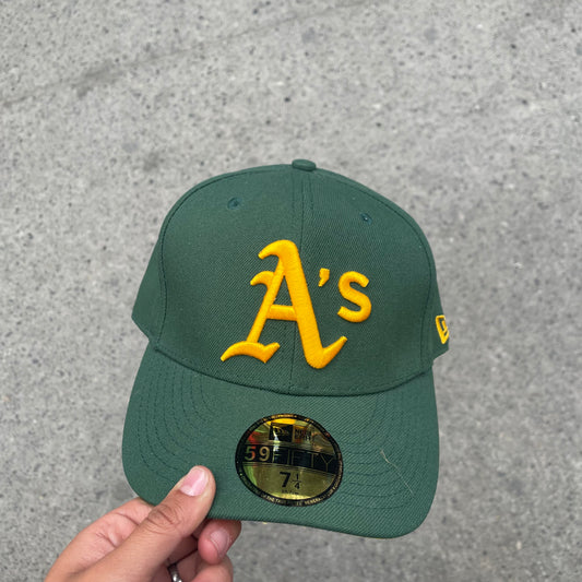 Gorra 59FIFTY Verde & Amarilla – Oakland A’s Edition ⚱️🔫